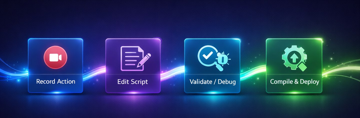 SPR workflow pipeline from recording to deployment